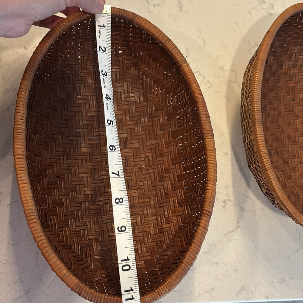 Stunning handwoven oval rattan baskets 4 different sizes - Picture 3 of 7